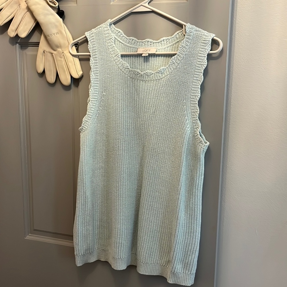Tank sweater. Baby blue. Loft outlet size L